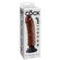 KING COCK - CAZZO VIBRANTE MARRONE 20,32 CM