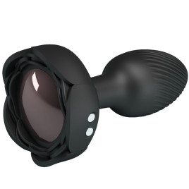 PRETTY LOVE - PLUG ANALE OLMAN CON LUCE LED NERO 8,8 CM