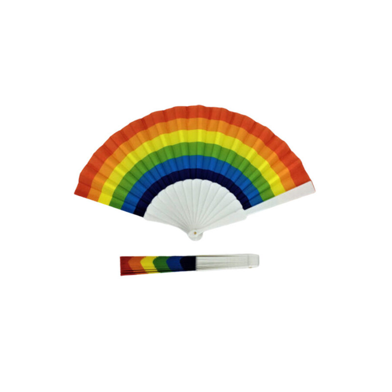PRIDE - VENTAGLIO IN LEGNO CON BANDIERA ARCOBALENO