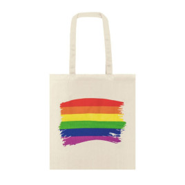 PRIDE - BORSA CON BANDIERA LGBT IN COTONE