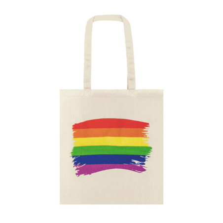 PRIDE - BORSA CON BANDIERA LGBT IN COTONE