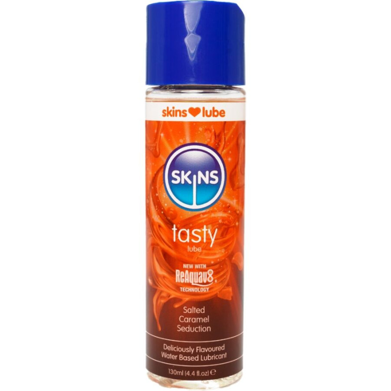 SKINS - LUBRIFICANTE GUSTOSO A BASE D'ACQUA CARAMELLO SALATO 130 ML