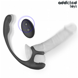 ADDICTED TOYS - PLUG ANALE CON VIBRAZIONE E OSCILLAZIONE A 360 E STIMOLATORE DEI TESTICOLI