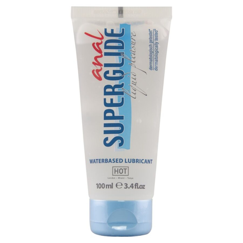 HOT - ANAL SUPERGLIDE LIQUID PLEASURE LUBRIFICANTE A BASE D'ACQUA 100 ML