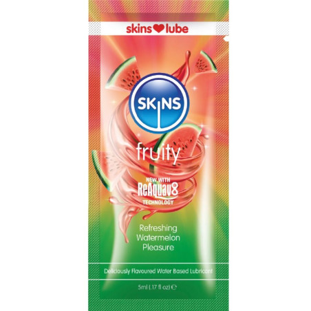 SKINS - LUBRIFICANTE FRUTTATO A BASE D'ACQUA ANGURIA MONODOSE 5 ML