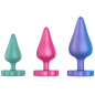 ROMP - KIT PER ALLENAMENTO ANALE LUSTER S/M/L CON BASE A FORMA DI FIORE